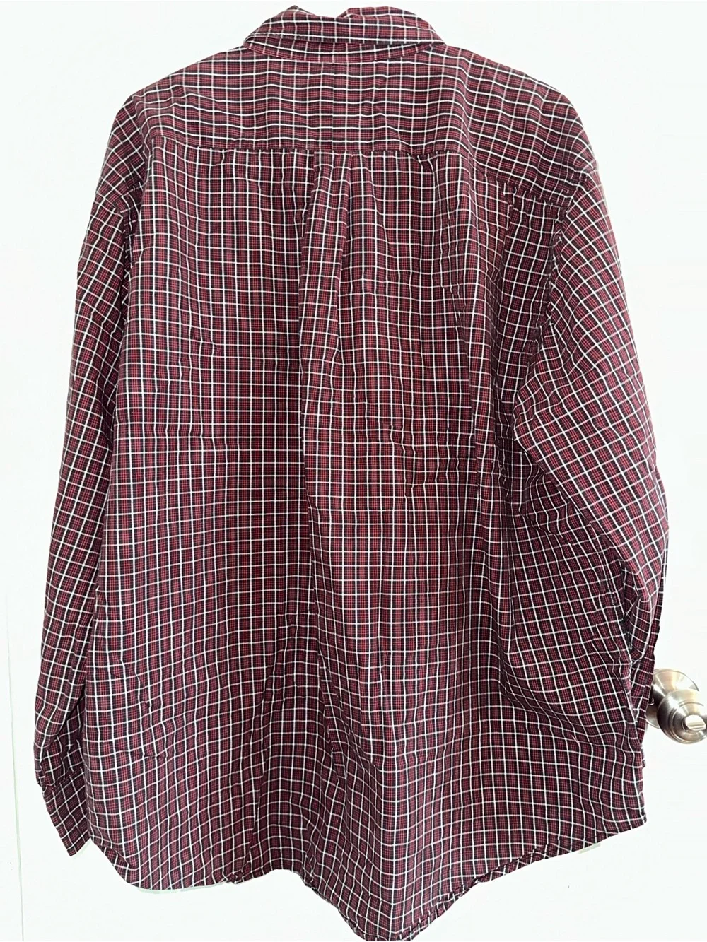 Polo by Ralph Lauren Men's Burgundy Windowpane Button-Down Shirt